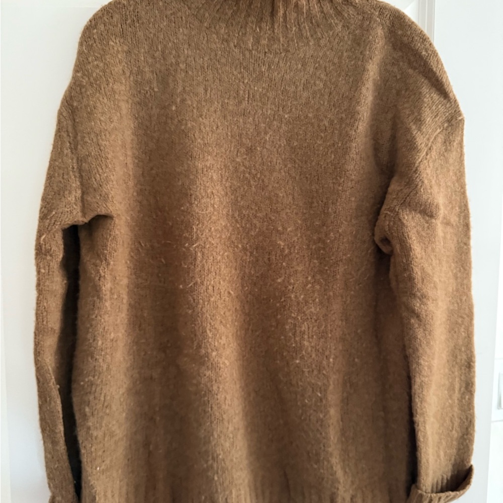 Jenni Kayne Women's Alpaca Mockneck Pullover Tan, Size M